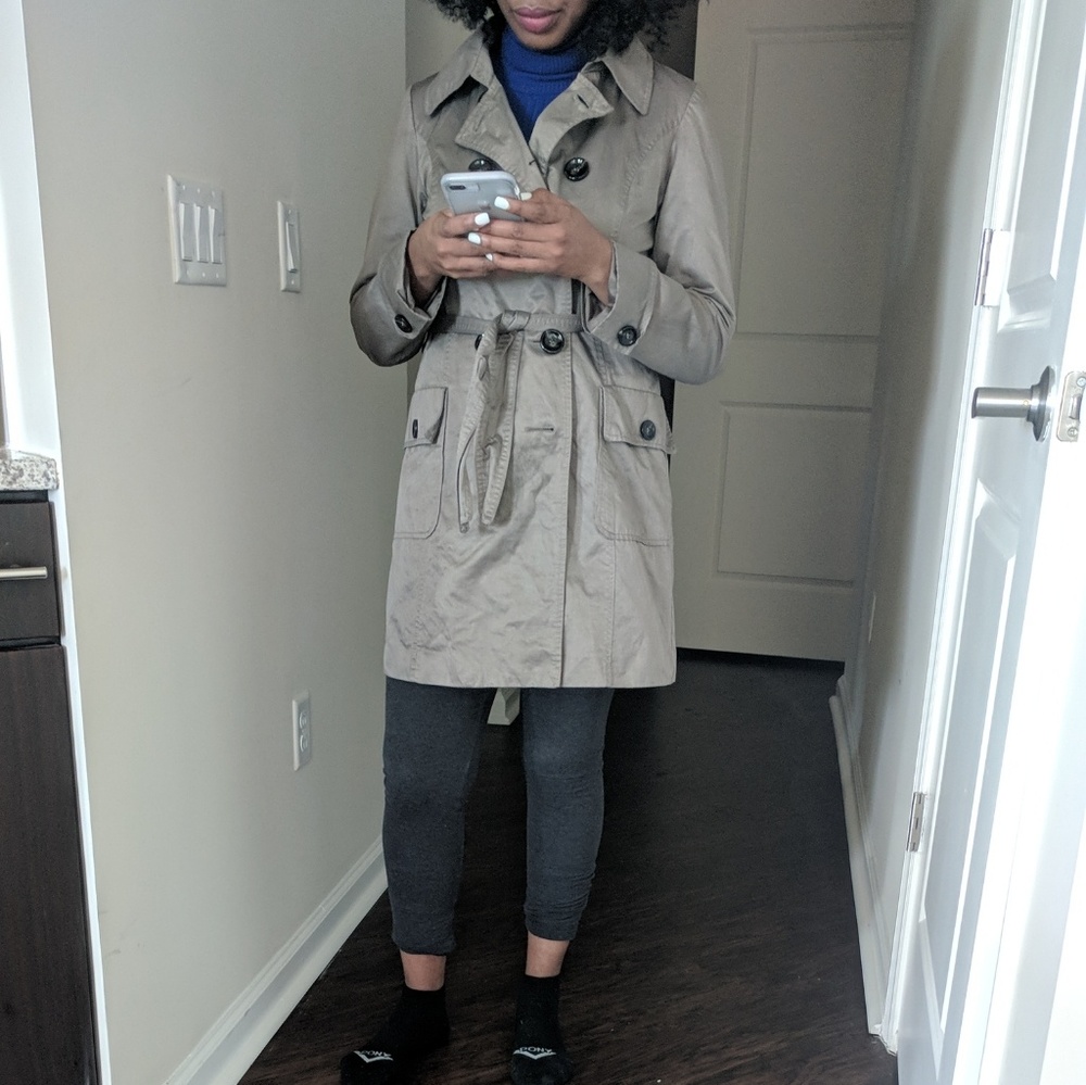 Chic trench coat  Dry-cleaned